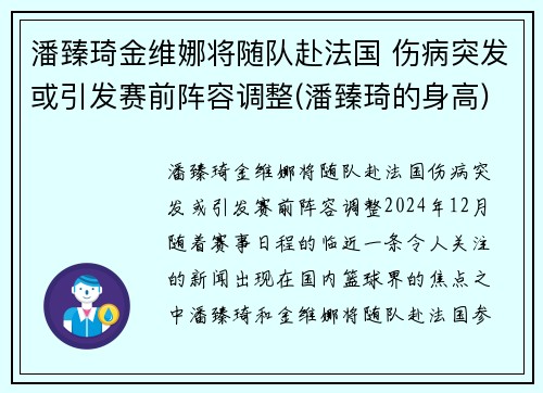 潘臻琦金维娜将随队赴法国 伤病突发或引发赛前阵容调整(潘臻琦的身高)